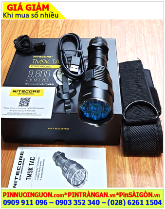 Nitecore TM9K TAC, Đèn pin siêu sáng Nitecore TM9K TAC với 9800 lumens 19.800cd